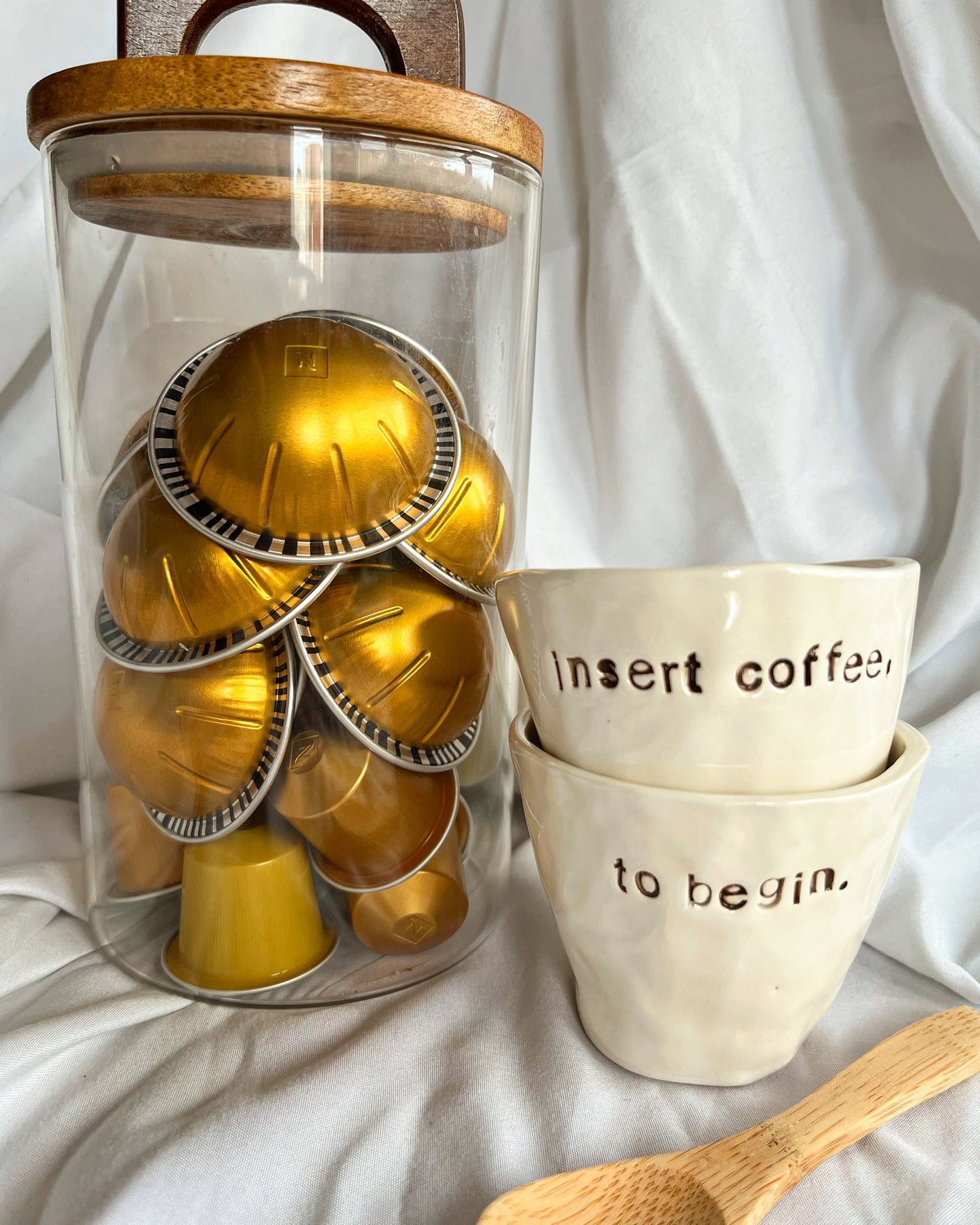 Set Expresso “Insert coffee,to begin.”