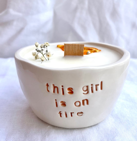Candle “ This girl is on fire”